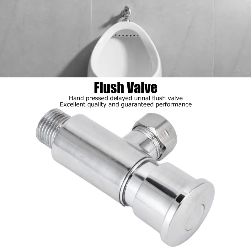 Urinal Flush Valve, Zinc Alloy, Manual Time Delay Urine Flush