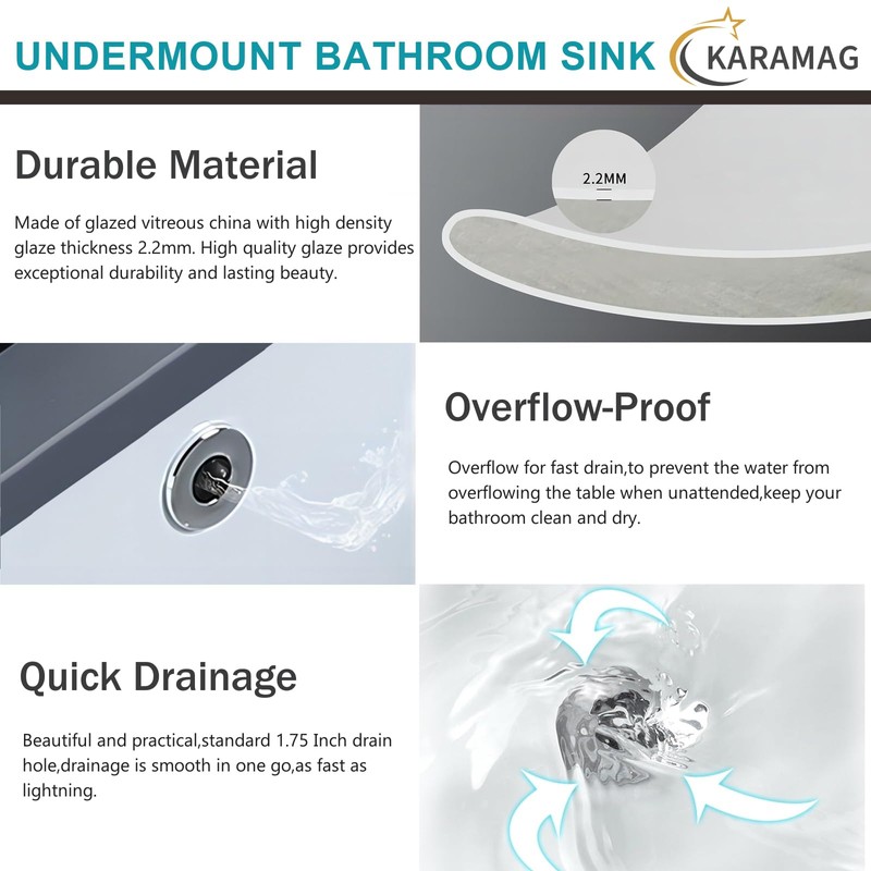 18 Inch Undermount Bathroom Sink Small Rectangle Undermount Sink White