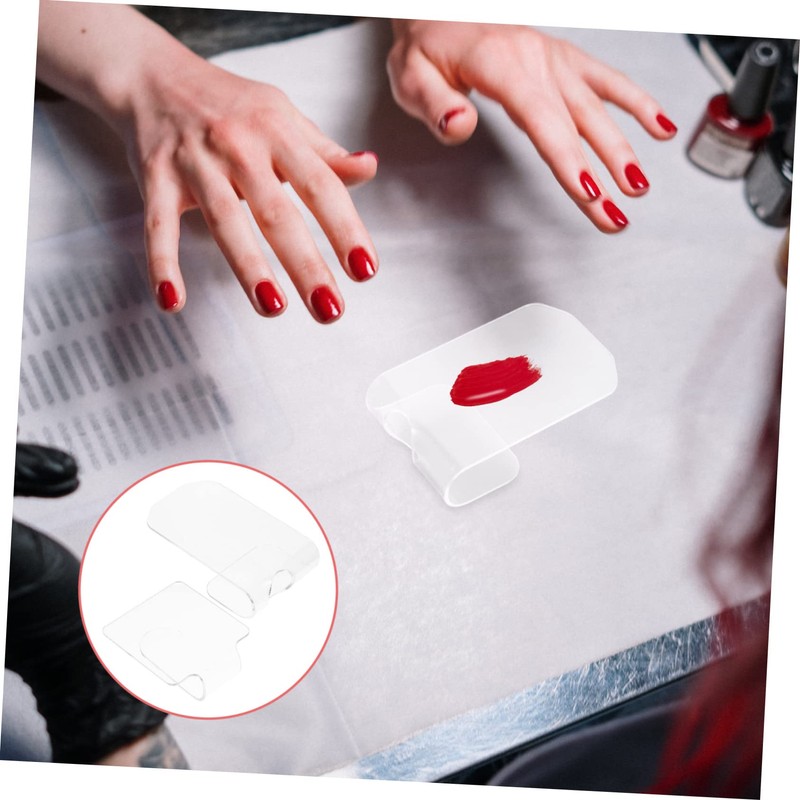 OATIPHO 2pcs Nail Art Palette Acrylic Manicure Makeup Mixing Trays