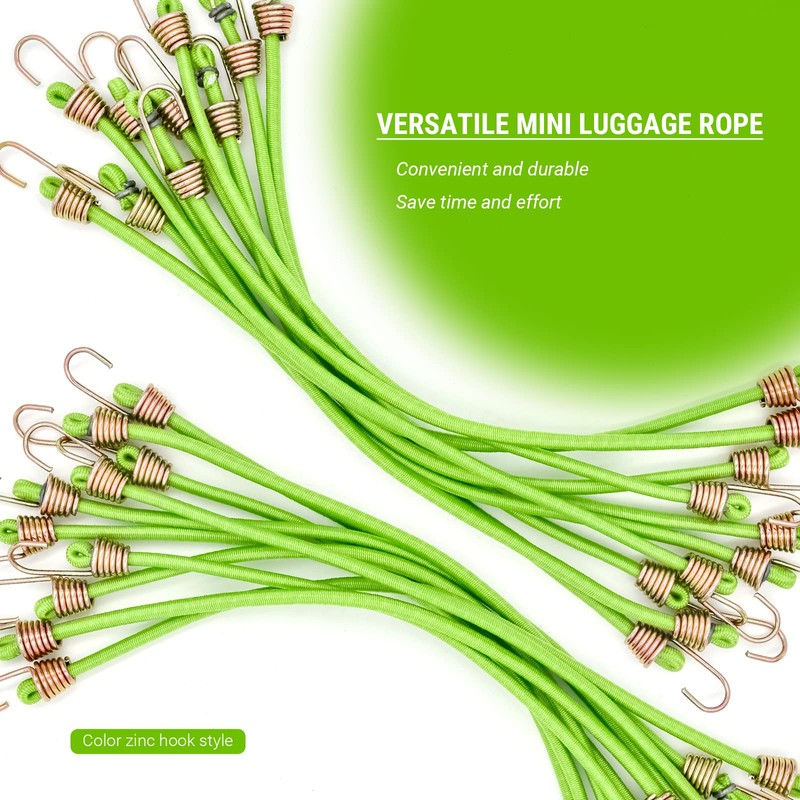 Bailinks 10" (25cm) Bungee Cords, 10 Pack Mini-Rope Luggage Rope,