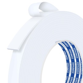 ZOMPAGO Double-Sided Foam Tape for Crafting,0.78in x 16.4FT（5m,Wall and Furniture Decoration,Strong Adhesion,Two Sided Tape Heavy Duty,Removable,Easy to Use,Multipurpose Home & Car Use,White