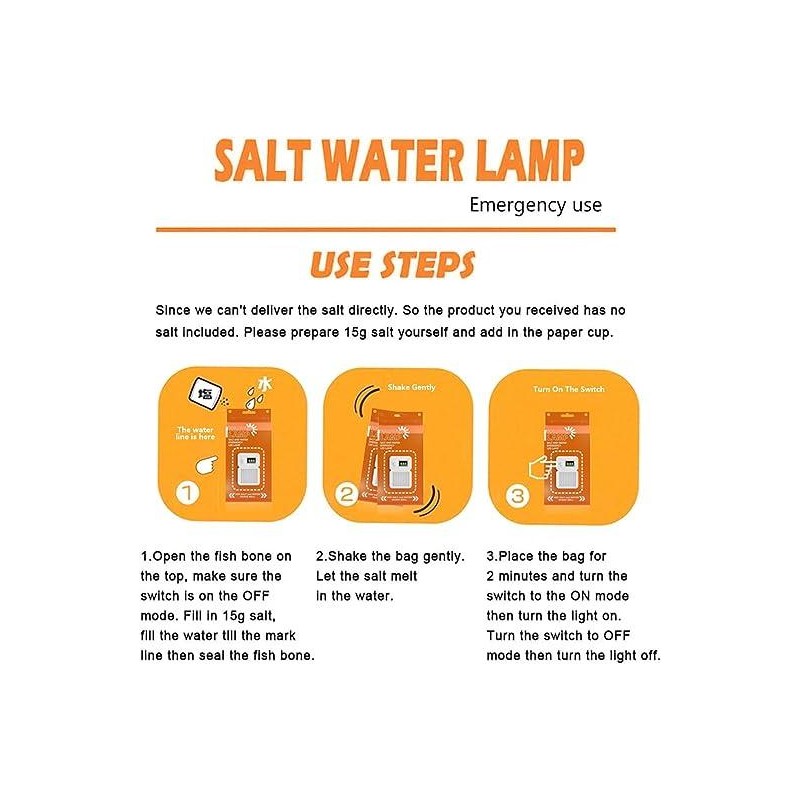 Lumi-Charge Portable Salt Water Emergency Lantern - No Battery Required