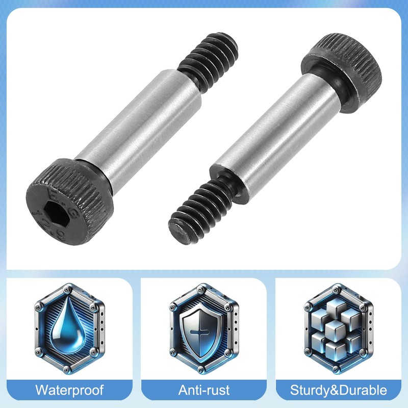 sourcing map Alloy Steel Hexagon Socket Head Shoulder Screws Bolt,