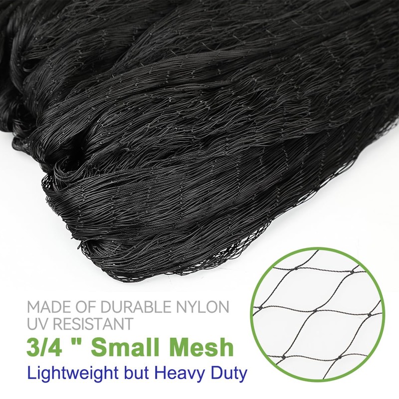 OGORI 25' x 100' Bird Netting Heavy Duty Nylon 3/4"