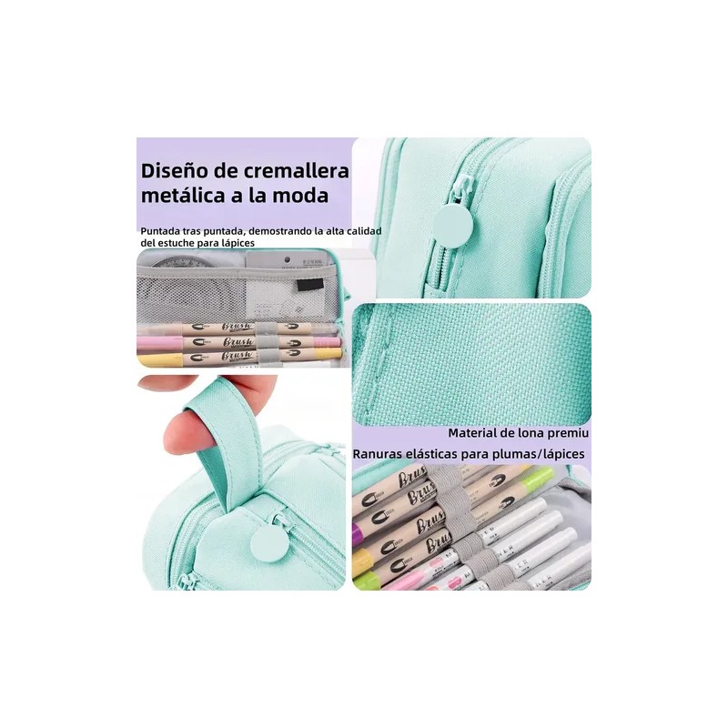 Estuche Escolar Lapicera 4 Capas Gran Capacidad