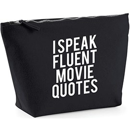 Hippowarehouse I speak fluent movie quotes printed make up cosmetic wash bag 18x19x9cm