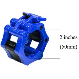 Barbell Clamps Olympic Barbell Collars Dumbbell Spinlock Clips 50mm Weight Lifting Dumbbell Barbell Bar Quick Release Lock Buckle 1 Pair