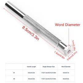 36 Pieces Steel Punch Alphabet Letters Numbers Stamp Set 3mm/6mm Steel Punch Metal Leather Punch Tools DIY Leather Craft Tools (6mm)