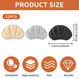 6 Paar Schuhsohlen, zu groß, Fersenschutz, Schuhpolster, Patch-Schutz, Anti-Fußpolster, Reparatur, Fersenpolster, Verstärkung, für Damen und Herren, Innenleder