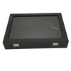 Pin Display Case Dustproof Transparent Glass Lid Badge Storage Box