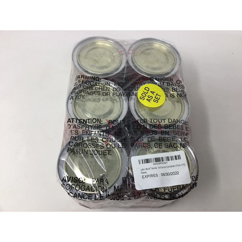 Lyle's Black Treacle, 16-Ounce Containers (Pack of 6)