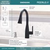 Peerless P7919LF-BL Single-Handle Kitchen Faucet Pull-Down, Matte Black