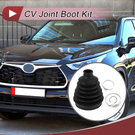 HEROFFIX 1 Set CV Joint Boot Kit for Toyota Highlander 2008-2013 Outer Constant Velocity Joint Boot W/Clamps No.044270W060 Black Rubber