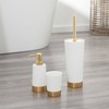 Sealskin Glossy Toilet Brush and Holder, Polyresin, Gold, 9.5 x