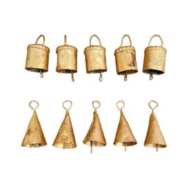 Itisyou Cowbell Christmas Bell Ornaments Hanging Ornaments Mini Christmas Ornaments Pack of 10