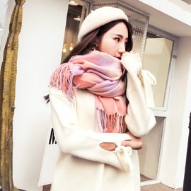 Tuopuda Women's Scarf Checked Pashmina XXL Stoles Oversized Autumn Scarf Winter Scarf Checked Tartan Shoulder Scarf Plaid Blanket Scarf Fashion Scarf Soft Warm Oversized Fringe Poncho, N