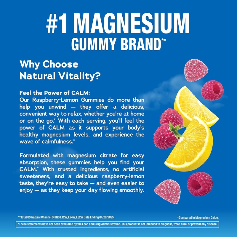 Natural Vitality Calm Gummies The Anti-Stress Gummies, A Relaxing Magnesium
