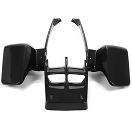 HECASA Black Plastic Front Fender Compatible with 1987-2006 Yamaha Banshee 350 (YFZ350) Mud Guard Flaps Set Fender Flares Protector