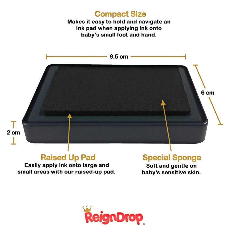 ReignDrop Ink Pad For Baby Footprint & Handprint - Creates