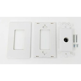RiteAV - 1 Toslink Digital Audio Port Wall Plate Decorative Screwless White