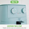 GreenLife 4.5QT Air Fryer, Mechanical Dial Controls, PFAS-Free Ceramic Nonstick