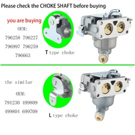 SIMPERAC Carburetor for John Deere D130 LA145 796227 for Briggs Stratton V-Twin 406777 407777 44R677 44Q777 44R577 40R877 40G777 40H777 40R777 25hp 26hp 27hp 22hp Engine for Husqvarna Craftsman Lawn Mower