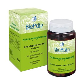 BioPräp Grünlippmuschel Kapseln | 90 Zellulose-Kapseln | produziert in Deutschland | zertifizierte Produktion