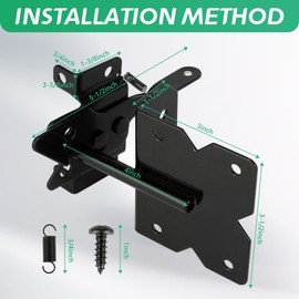 Wmebee Heavy Duty Self-Locking Gate Latch for Wooden Fence, Stainless Steel, Post Mount Automatic Gate Lock Gravity Door Latch Hardware for Outdoor Garden, Metal Gates Vinyl Fence