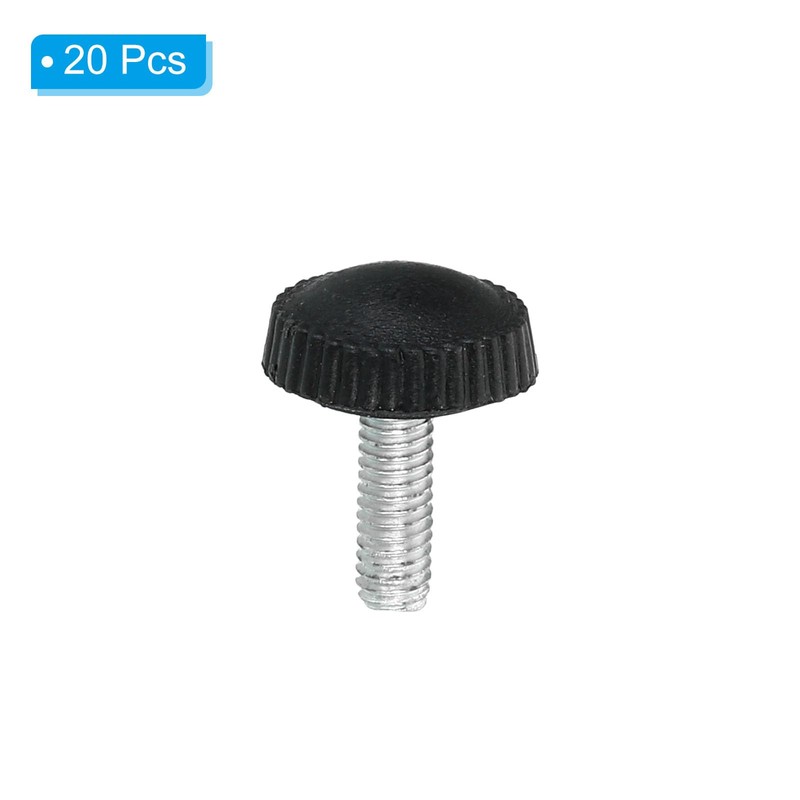 PATIKIL M4x12 mm Knurled Thumb Screws 20pcs Male Thread Round