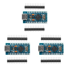 HiLetgo 3pcs Pro Micro ATmega32U4 5V/16MHz Type-C Module with Pin Headers Compitable with Arduino
