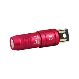 OLIGHT IMINI 2 EDC Rechargeable Keychain Flashlight, 50 Lumens Compact and Portable Mini LED Keyring Lights with Built-in Battery Ideal for Everyday Carry and Emergencies (Passionate Red)
