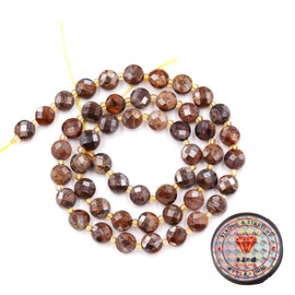 Cuentas de piedras preciosas Malahill para hacer joyas, cuentas de moneda de piedra natural facetada Bronzita de 6 mm