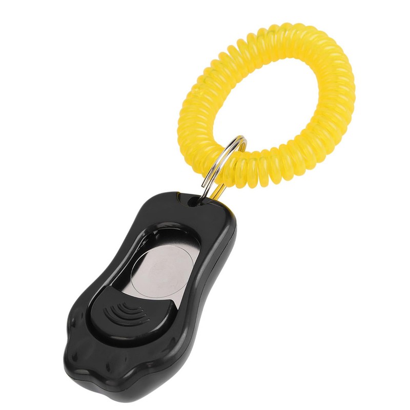 Dog Training Clicker Adjustable 3 Gears Paw Shaped with Wrist