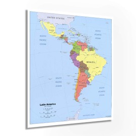 HISTORIX 2006 Latin America Map - 20x24 Inch Central and South America Wall Map - Ideal Home or Office Decor