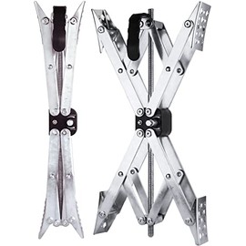 Maxchock Wheel Chock X-Shaped Stabilizer (Allow Drill Adjust) Dual Axel RV Travel Trailer Camper Tire While Camping (XL-2 Pack)