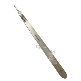 Long Handle Dermaplanning Scalpel Handle #3L Straight - Suitable for NO. 10+ Scalpel Blades - Stainless Steel - Scalpel Handle Only