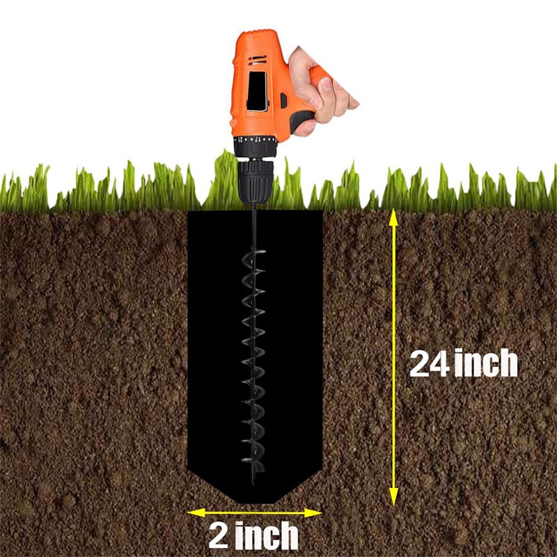 Thomletha 2 Inch X 24 Inch Auger Drill Bit for