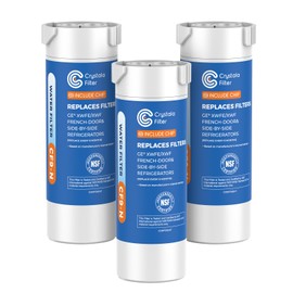 Crystala Filters Water Filter Compatible with XWFE (Built-in CHIP), Replacement for GE XWFE, XWF Refrigerator Water Filter Pack of 3