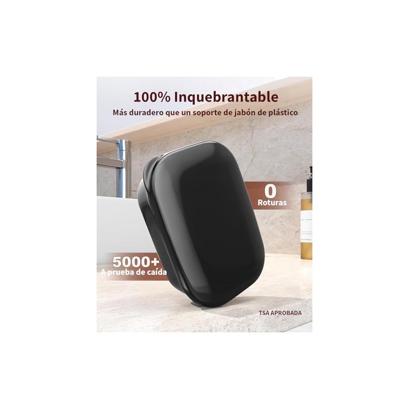 Timotech Jabonera para Viaje, Estuche para Jabón Sólido con Tapa