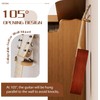 Guitar Wall Mount, Collapsible Ukulele Wall Hanger with Solid Wood,