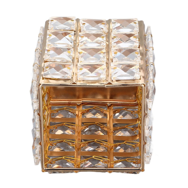 European Style Crystal Storage Box Crystal Jewelry Trinket Box Square