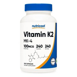 Vitamina K2 Mk-4 240 Cápsulas-salud En Huesos, Suplemento Sabor Sin sabor