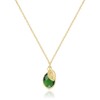 Me&Hz Dainty August Birthstone Necklace with Initial A, 14k Gold