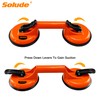 SOLUDE 2 Pack Glass Suction Cups,Aluminium Heavy Duty Vacuum Handle