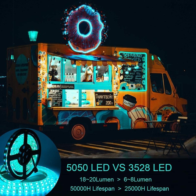 SUPERNIGHT LED Strip Lights, 16.4FT 5M SMD 5050 Waterproof 300LEDs