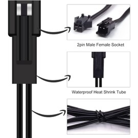 Aoling EL Wire, Branching, EL Wire, Extension, OLED Wire, Car, EL Wire, Branching, 6 Crotations, 3 V, OLED Lighting Panel, Car, General Purpose, Simultaneous Control, Convenient, One-touch Connection, Shedding Prevention Lock, Set of 2