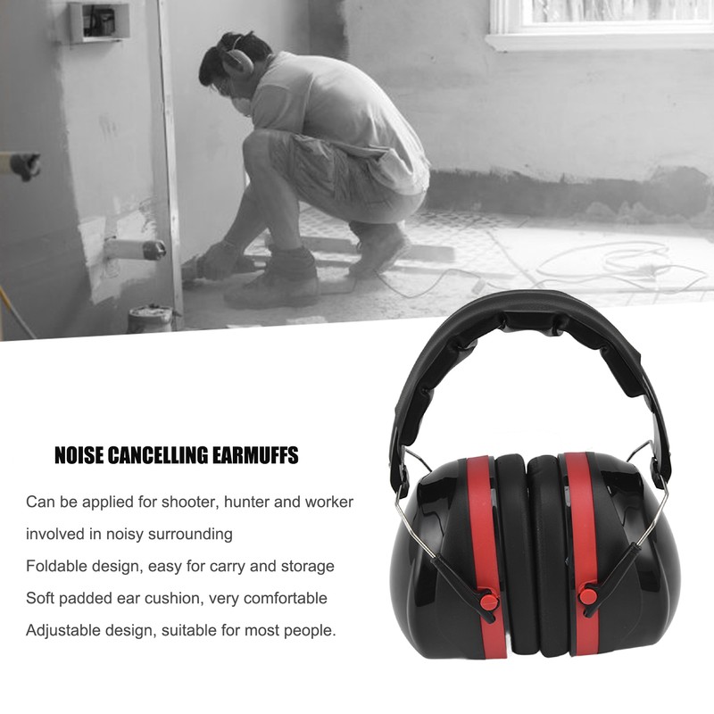 Foldable Shooting Hearing Protection Ear Muffs Noise Reduction Safety Earmuff
