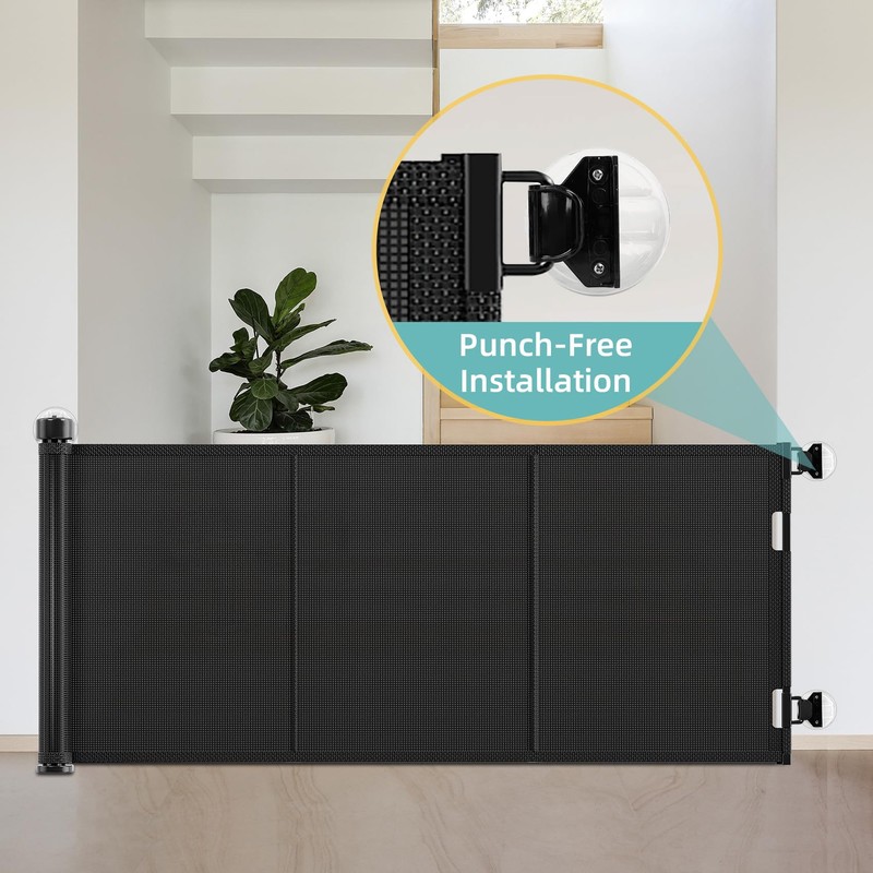 Miumoon No Drill Retractable Baby Gates Parts, Large Size No