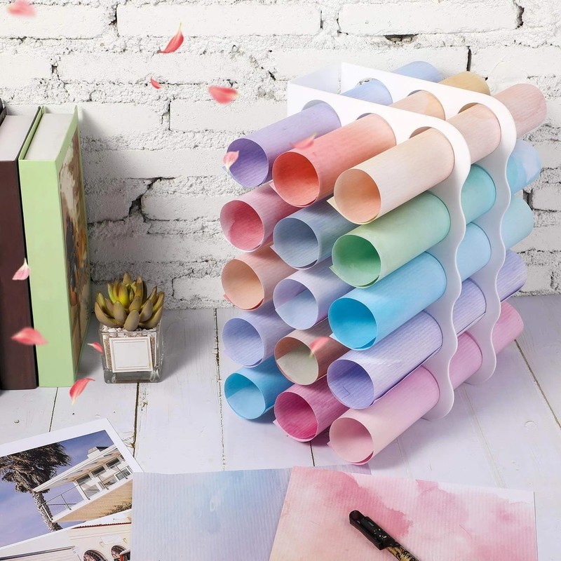 Outus Vinyl Storage Rack Acrylic 15 Holes Vinyl Roll Holder