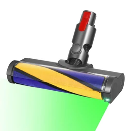 MOPEI LED Floor Nozzle Brush Compatible with Dyson V8 V10 V11 V15, Illuminated Hidden Dust and Soft Roller Cleaning Brush for Smooth Hard Floors